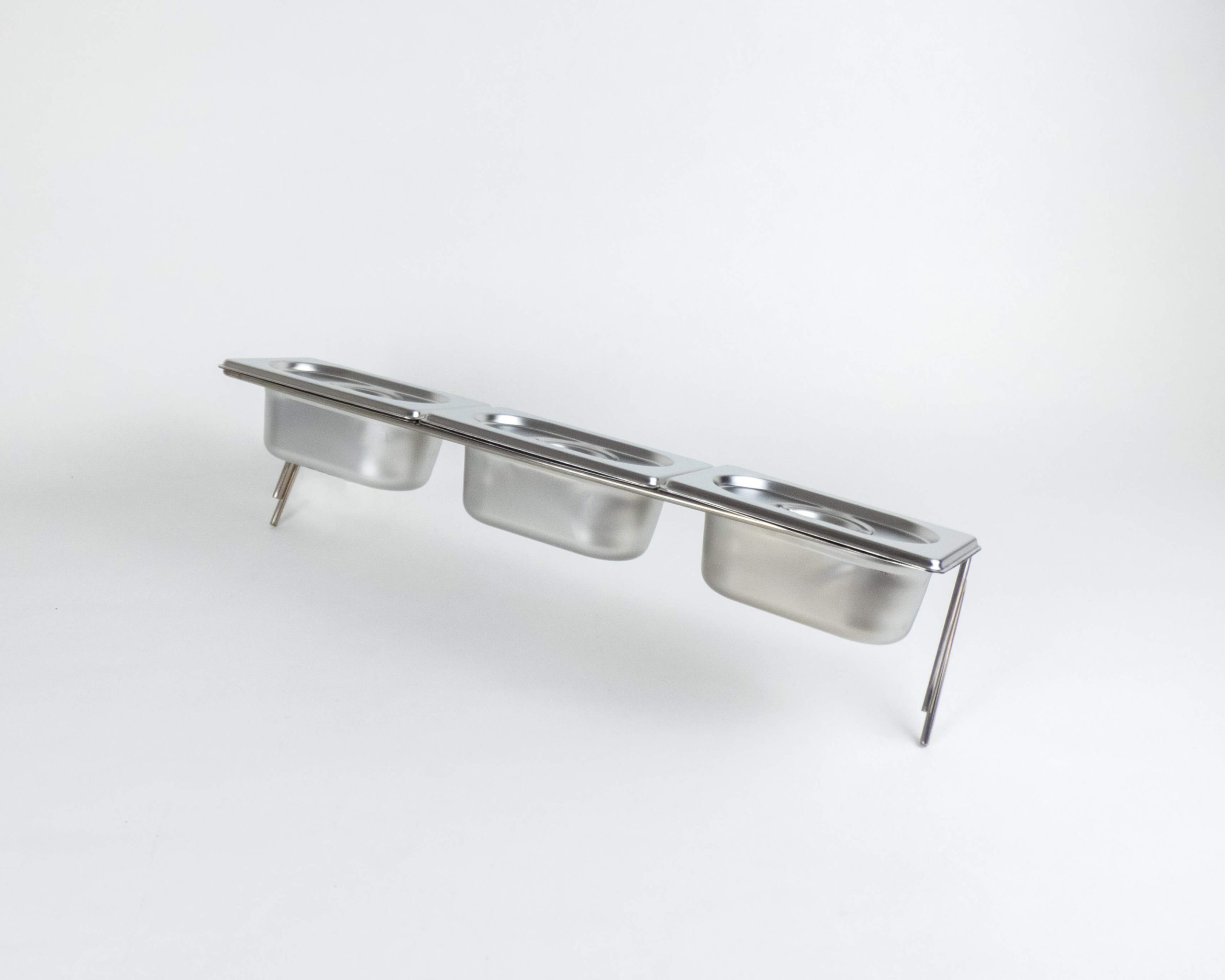 Condiment Rail with 3 x Condiment Container & Lid